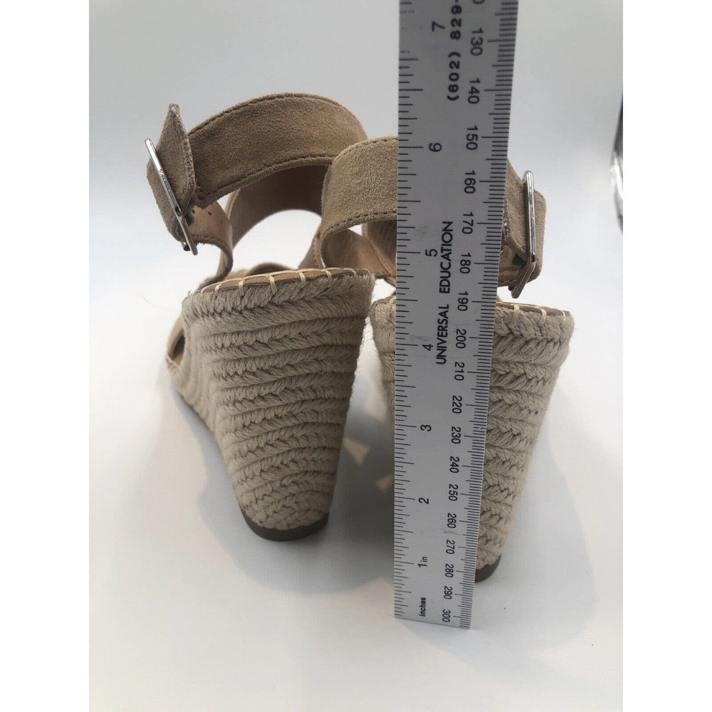 Steve Madden URI Espadrille Wedge Sandal in Tan Suede Size 10 Women New Comfort - Picture 6 of 11